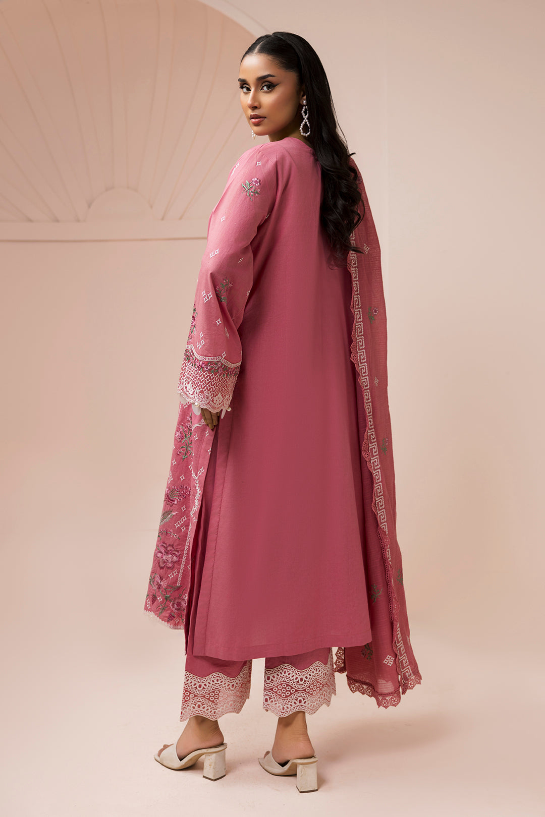 Embroidered Shirt Shalwar Dupatta - 0654