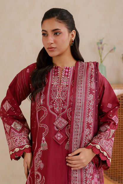 Embroidered Shirt Shalwar Dupatta - 0655