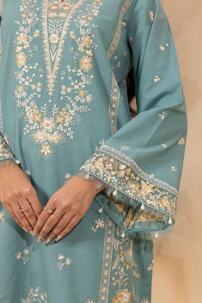 Embroidered Shirt Shalwar Dupatta - 0656