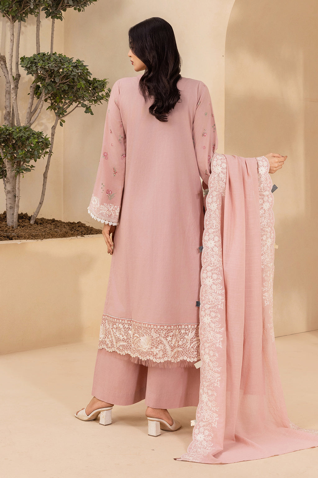 Embroidered Shirt Shalwar Dupatta - 0658