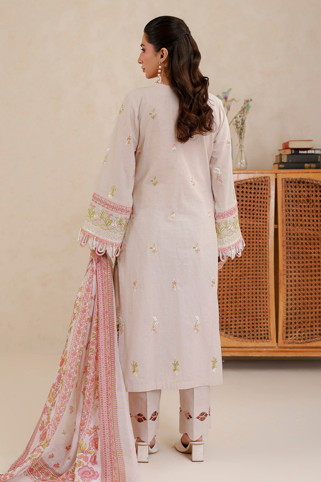 Embroidered Shirt Shalwar Dupatta - 0659