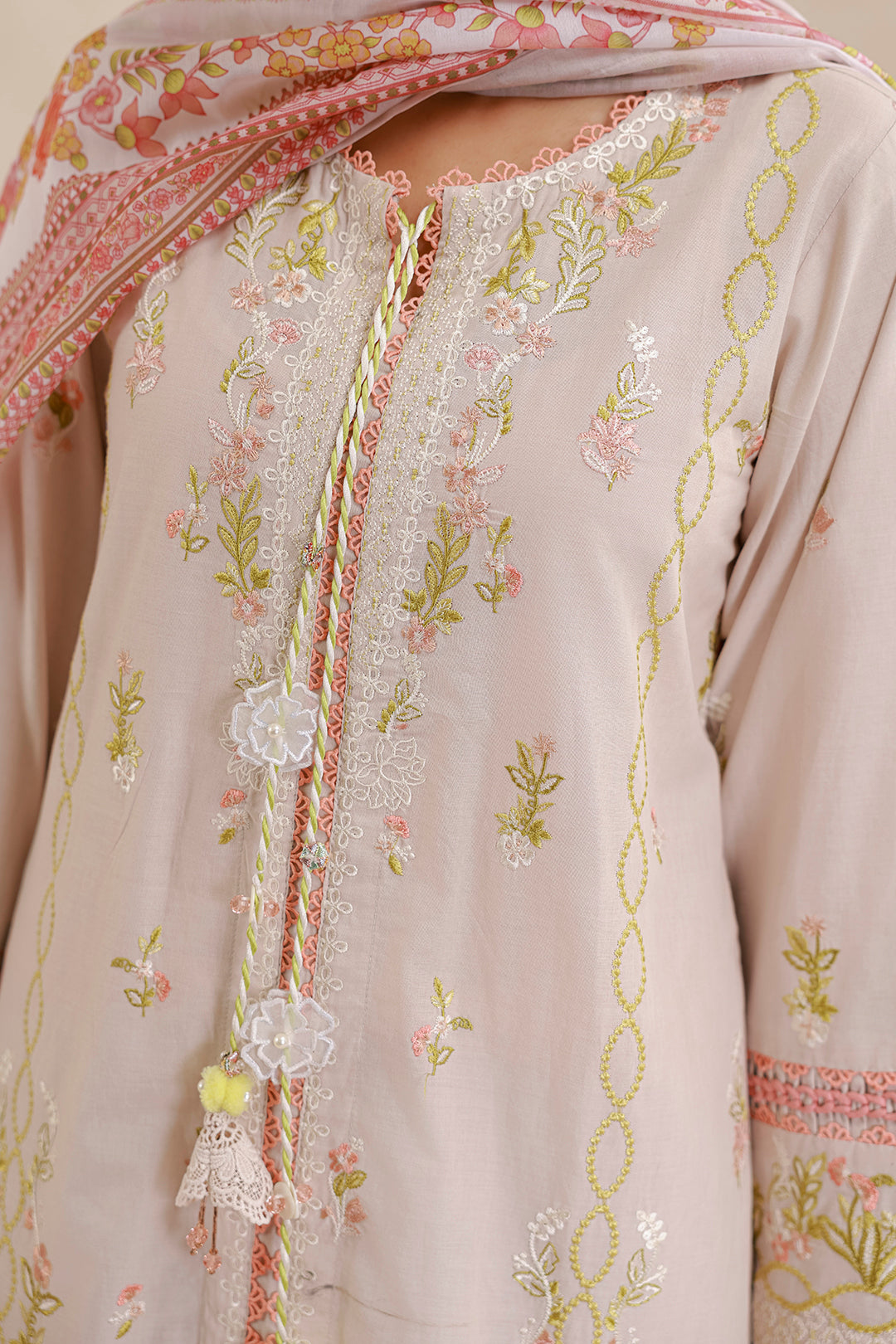Embroidered Shirt Shalwar Dupatta - 0659