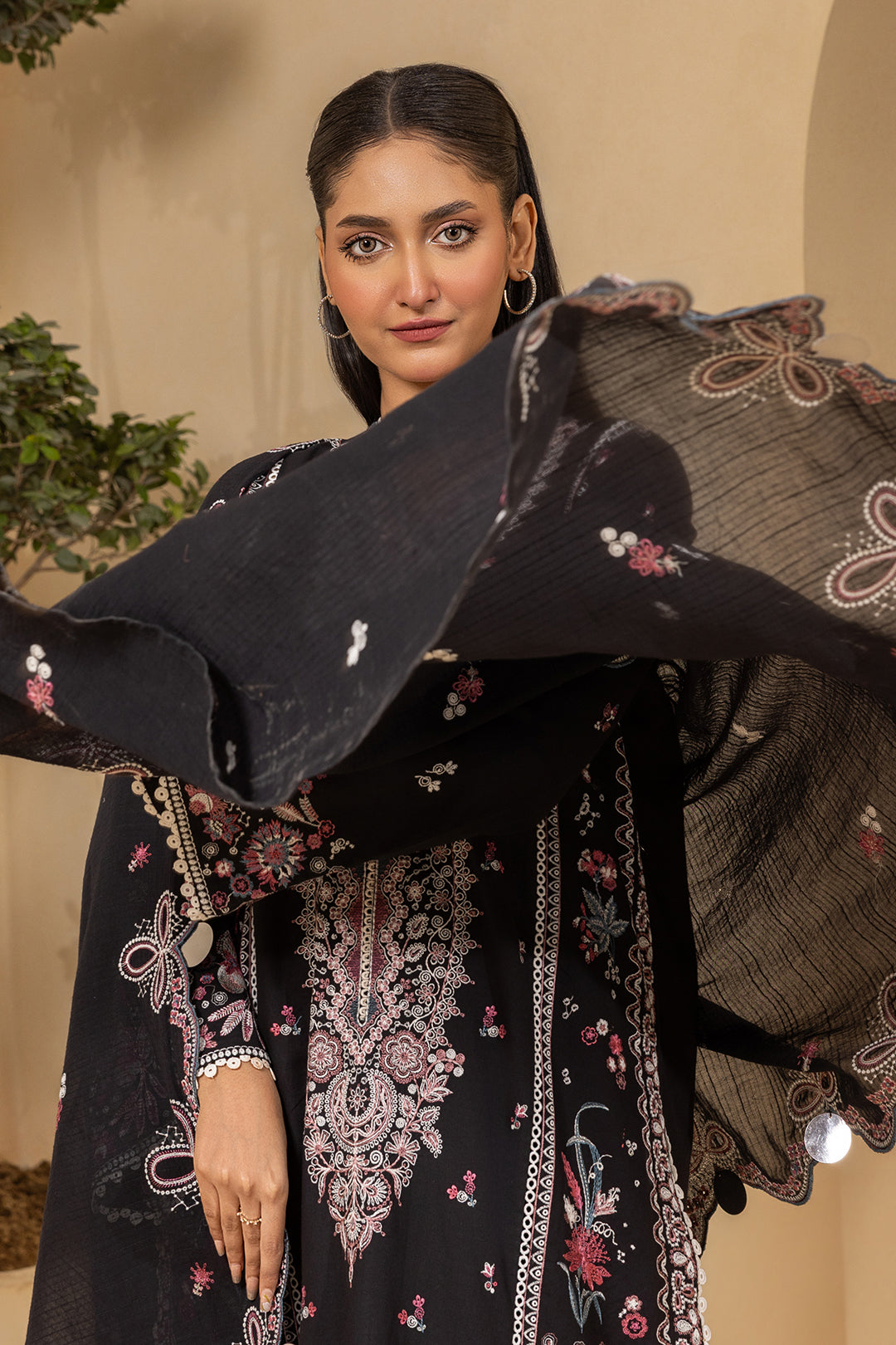 Embroidered Shirt Shalwar Dupatta - 0660