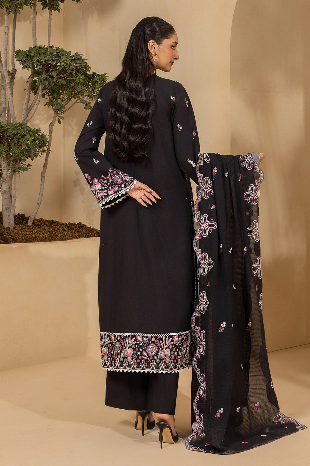 Embroidered Shirt Shalwar Dupatta - 0660