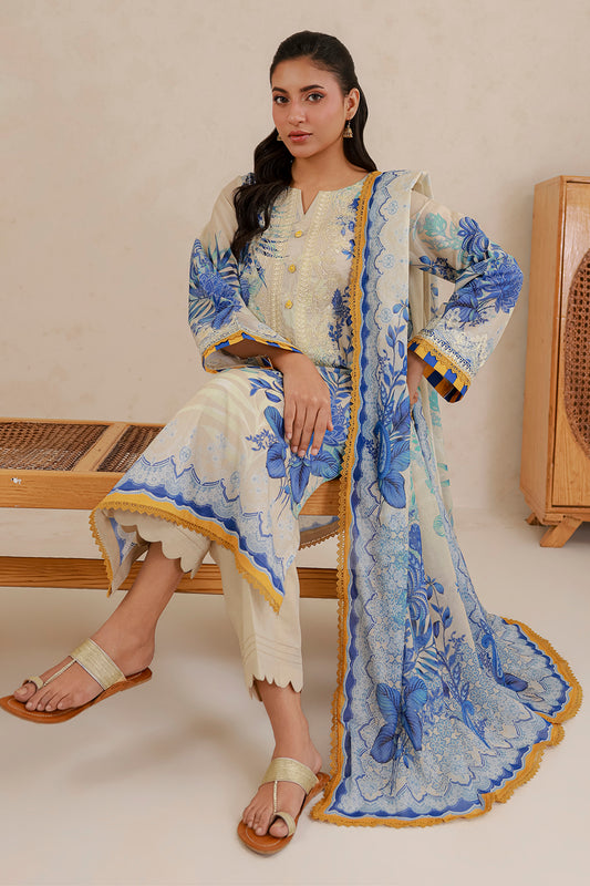 Embroidered Shirt Shalwar Dupatta - 0705