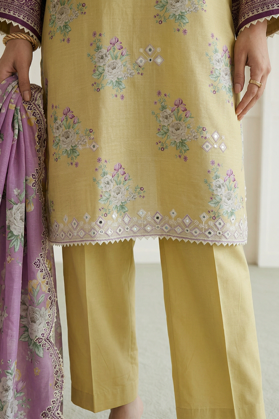 Embroidered Shirt Shalwar Dupatta - 0709