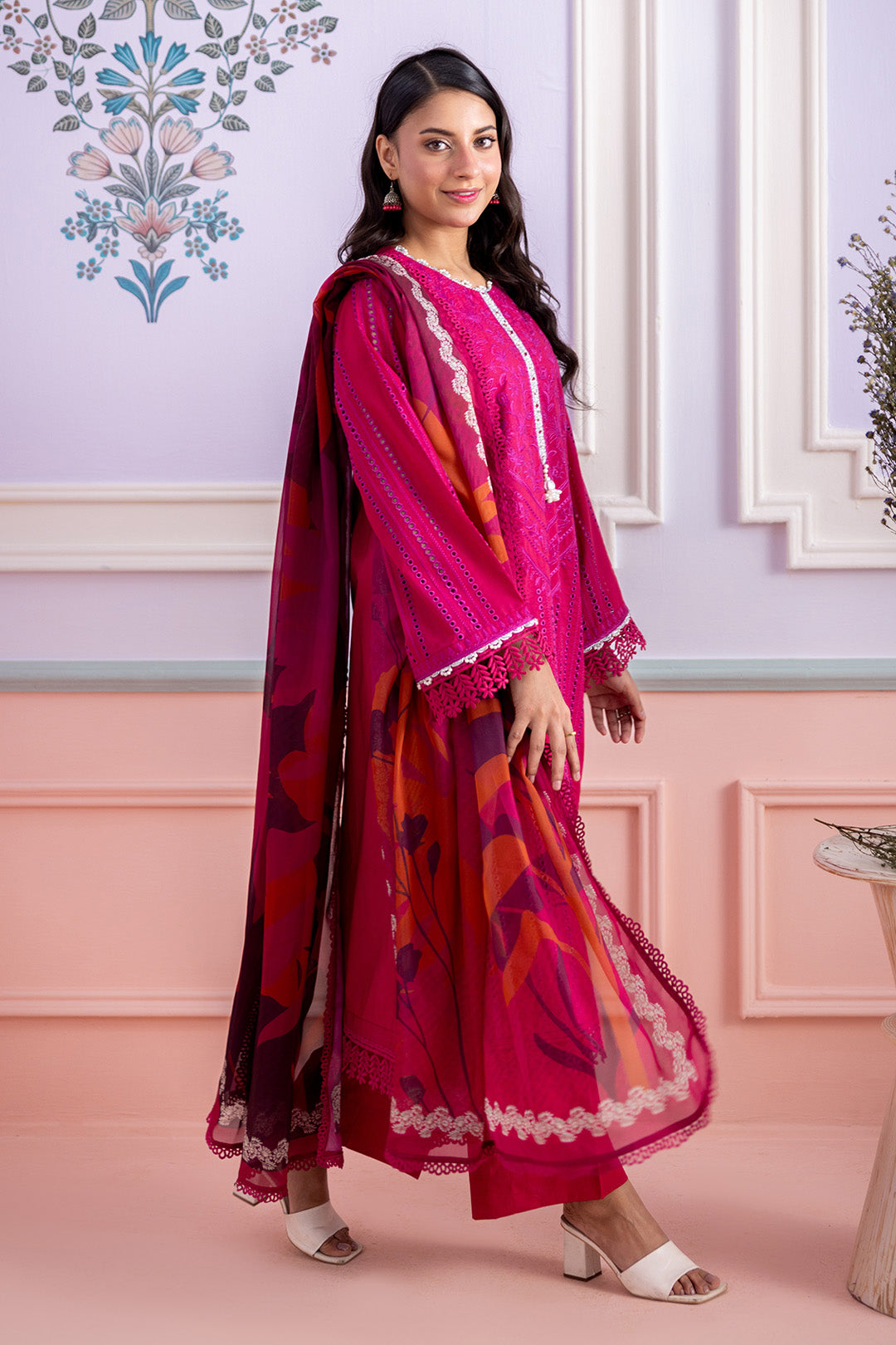 Embroidered Shirt Shalwar Dupatta - 0713