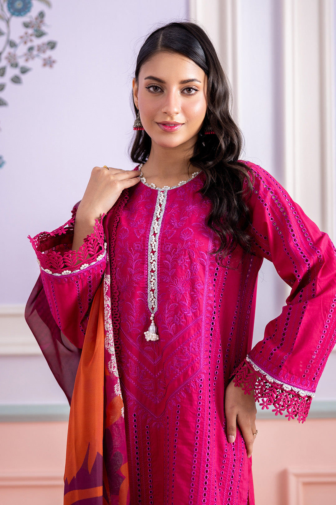 Embroidered Shirt Shalwar Dupatta - 0713