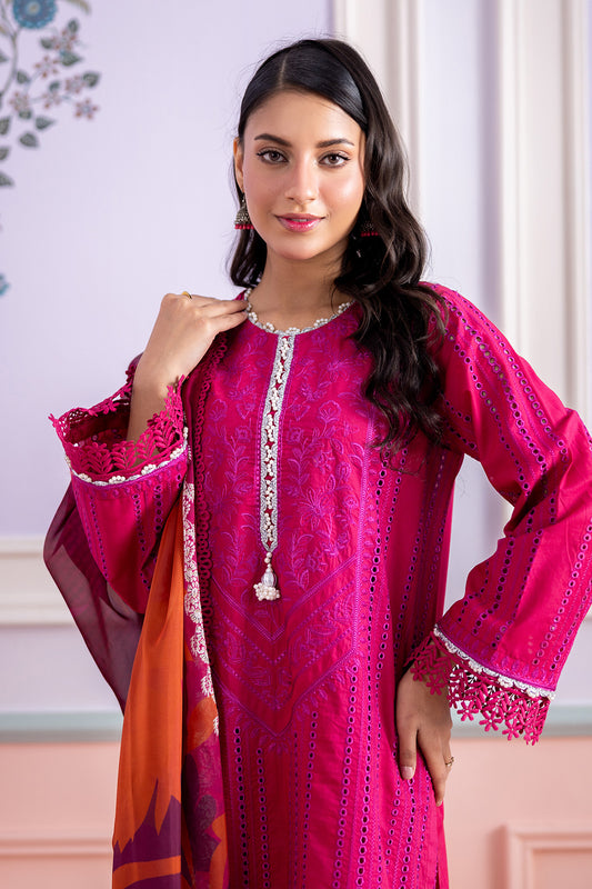 Embroidered Shirt Shalwar Dupatta - 0713