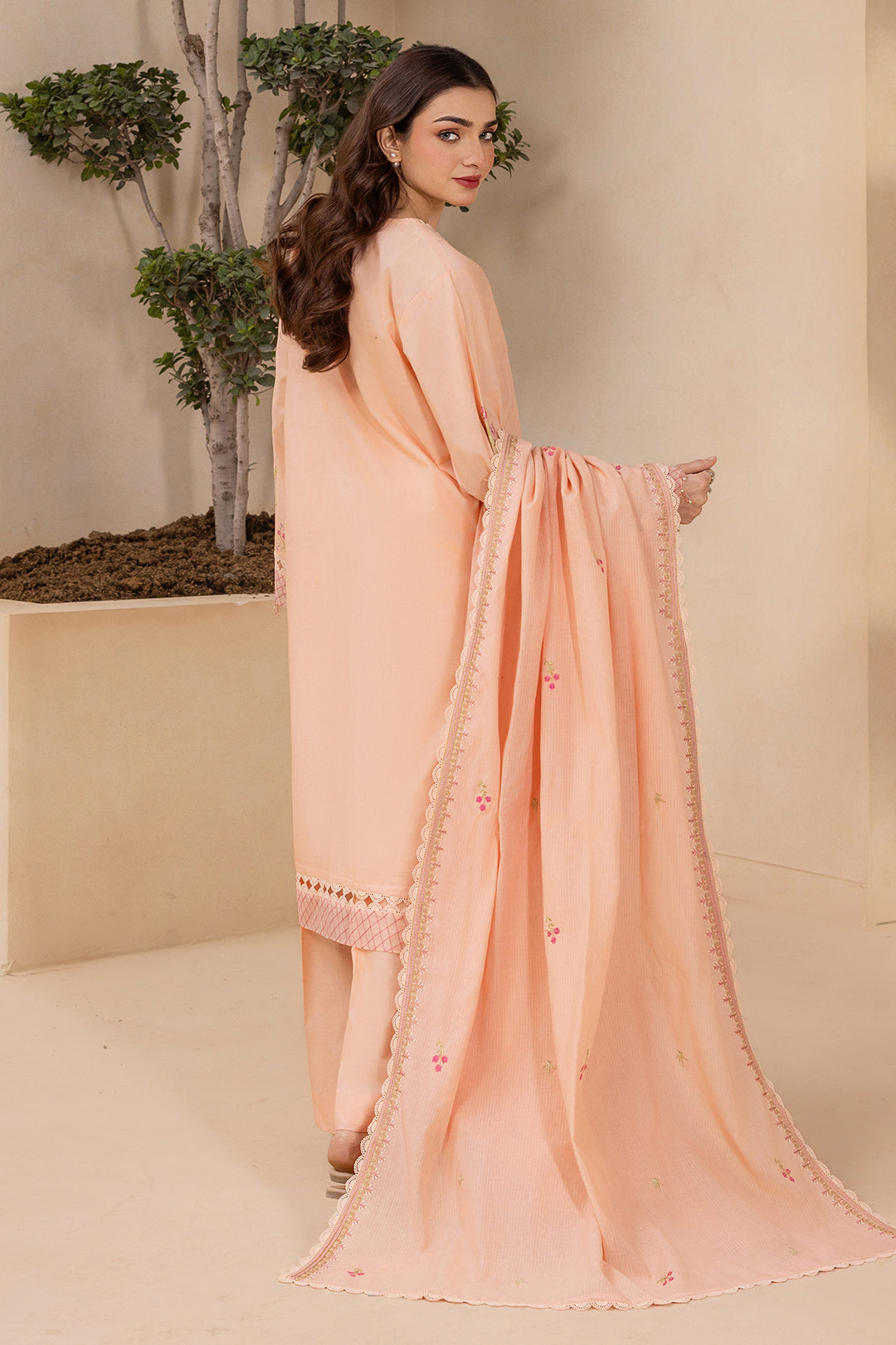Embroidered Shirt Shalwar Dupatta - 0714