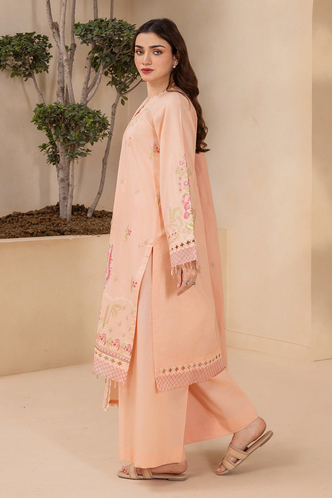 Embroidered Shirt Shalwar Dupatta - 0714