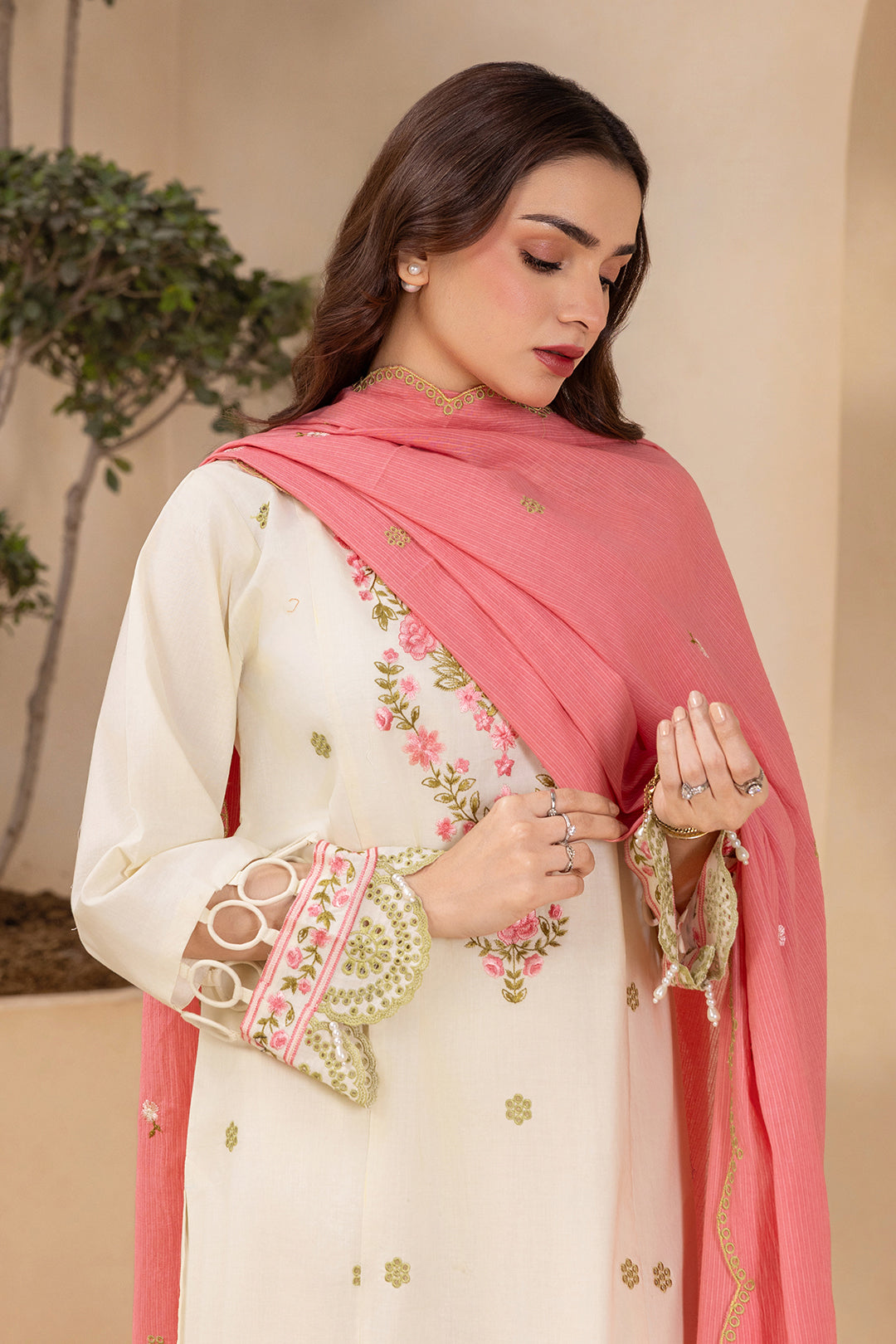 Embroidered Shirt Shalwar Dupatta - 0716