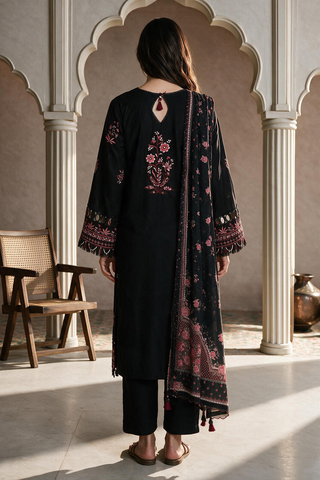 Embroidered Shirt Shalwar Dupatta - 0717