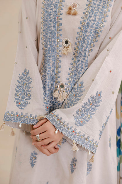Embroidered Shirt Shalwar Dupatta - 0718