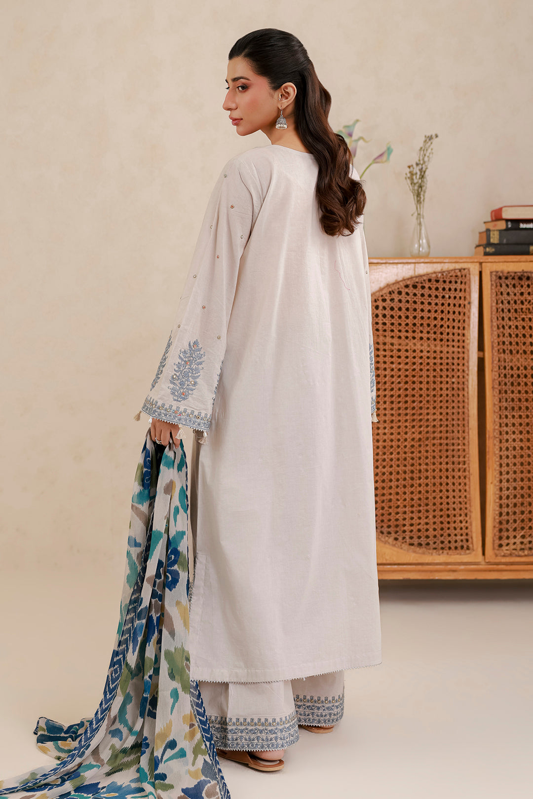 Embroidered Shirt Shalwar Dupatta - 0718