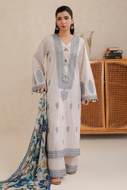 Embroidered Shirt Shalwar Dupatta - 0718