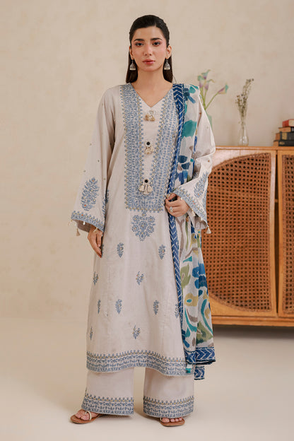 Embroidered Shirt Shalwar Dupatta - 0718