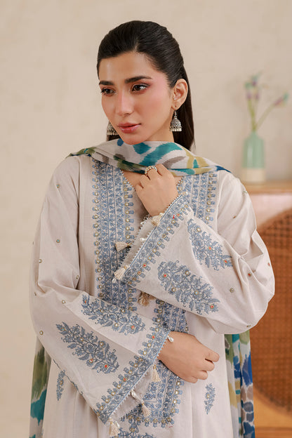 Embroidered Shirt Shalwar Dupatta - 0718