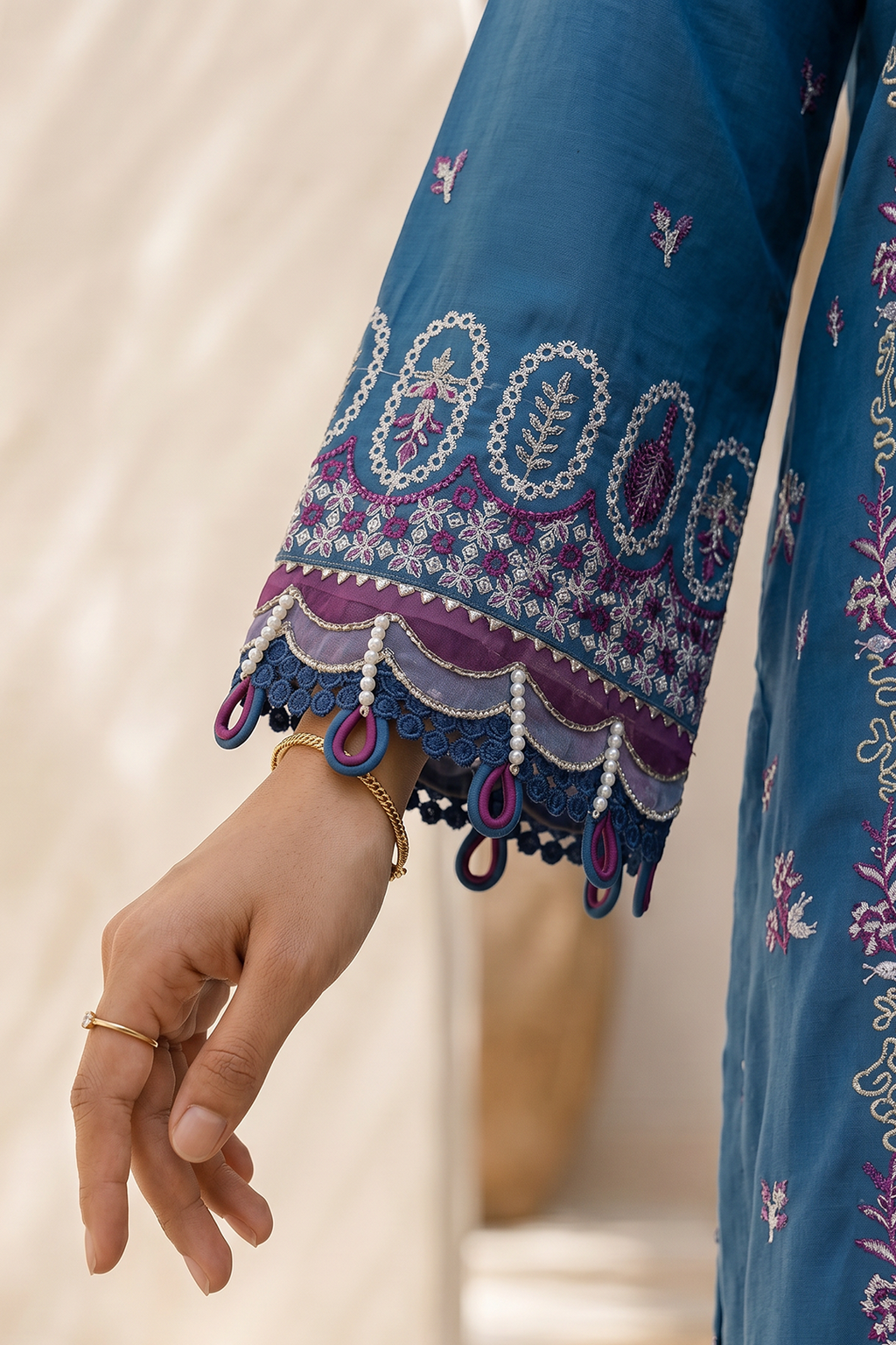 Embroidered Shirt Shalwar Dupatta - 0719
