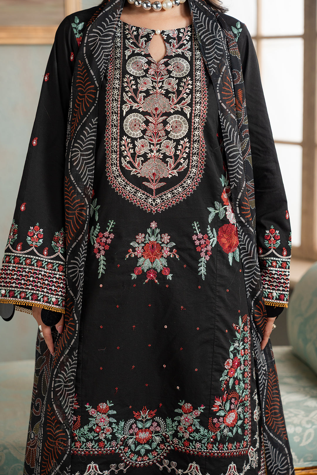Embroidered Shirt Shalwar Dupatta - 0720