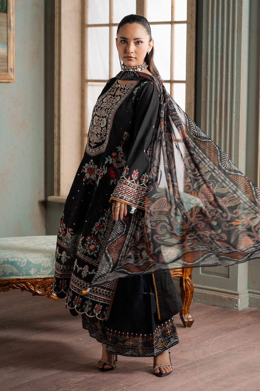 Embroidered Shirt Shalwar Dupatta - 0720