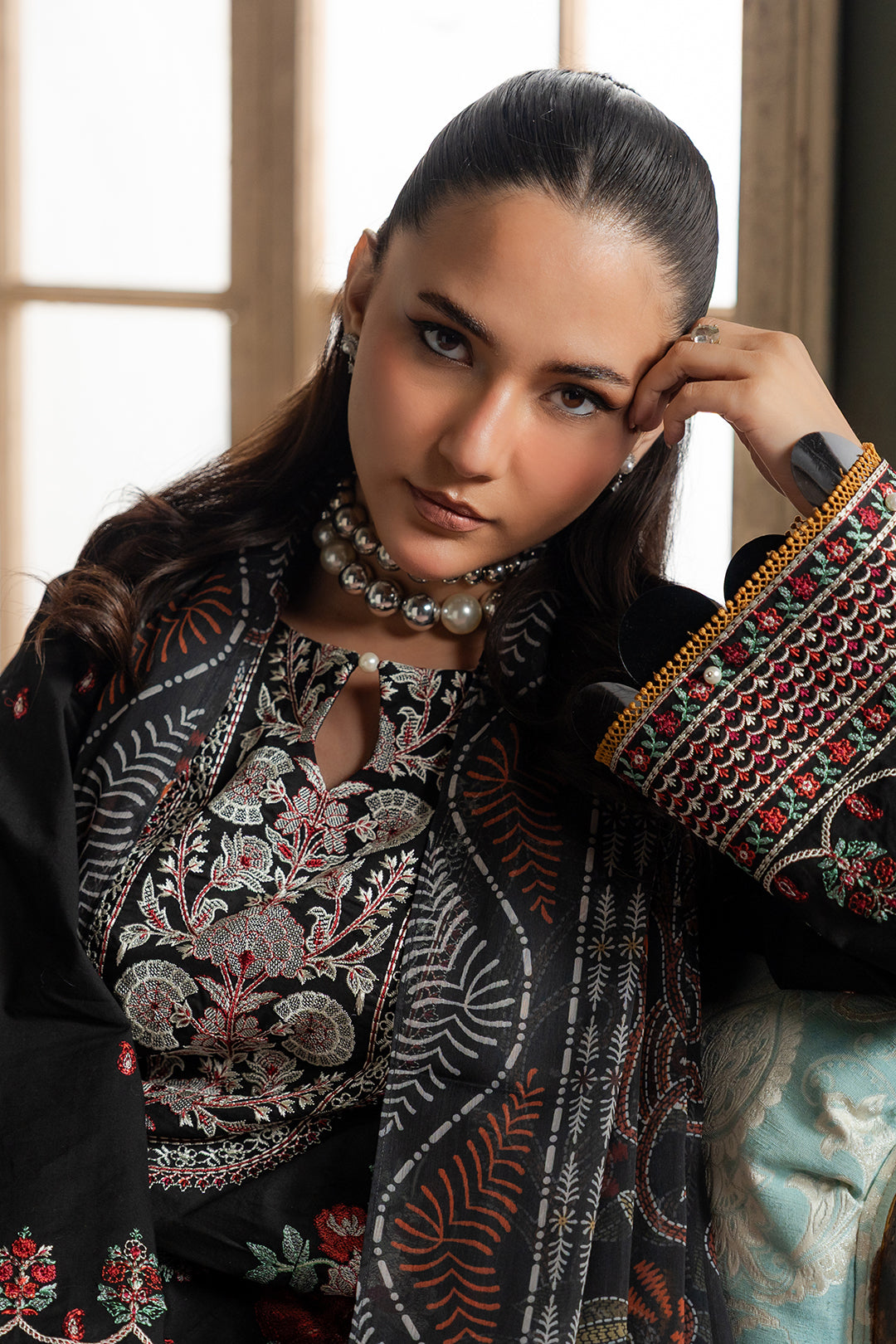 Embroidered Shirt Shalwar Dupatta - 0720