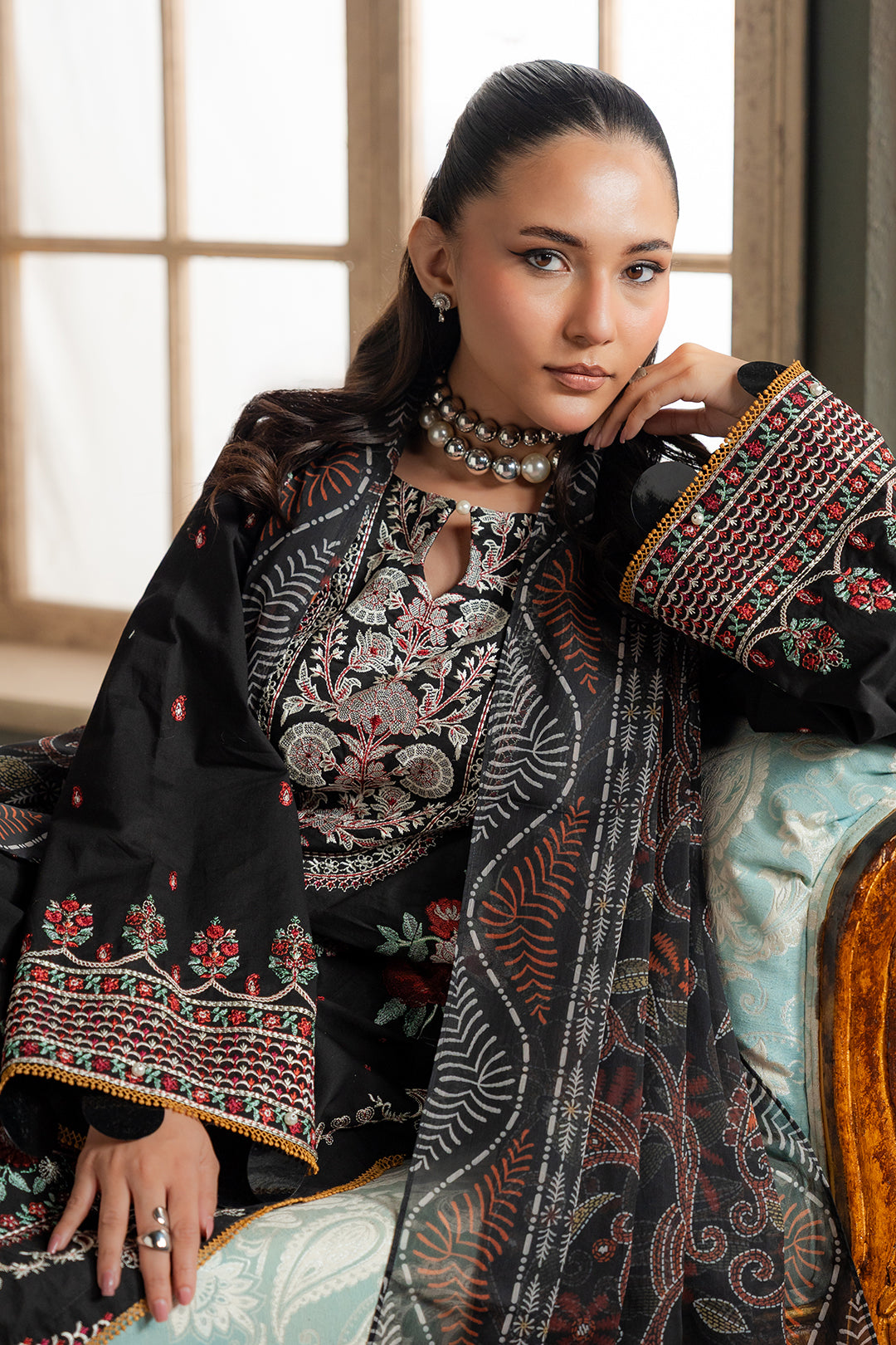 Embroidered Shirt Shalwar Dupatta - 0720