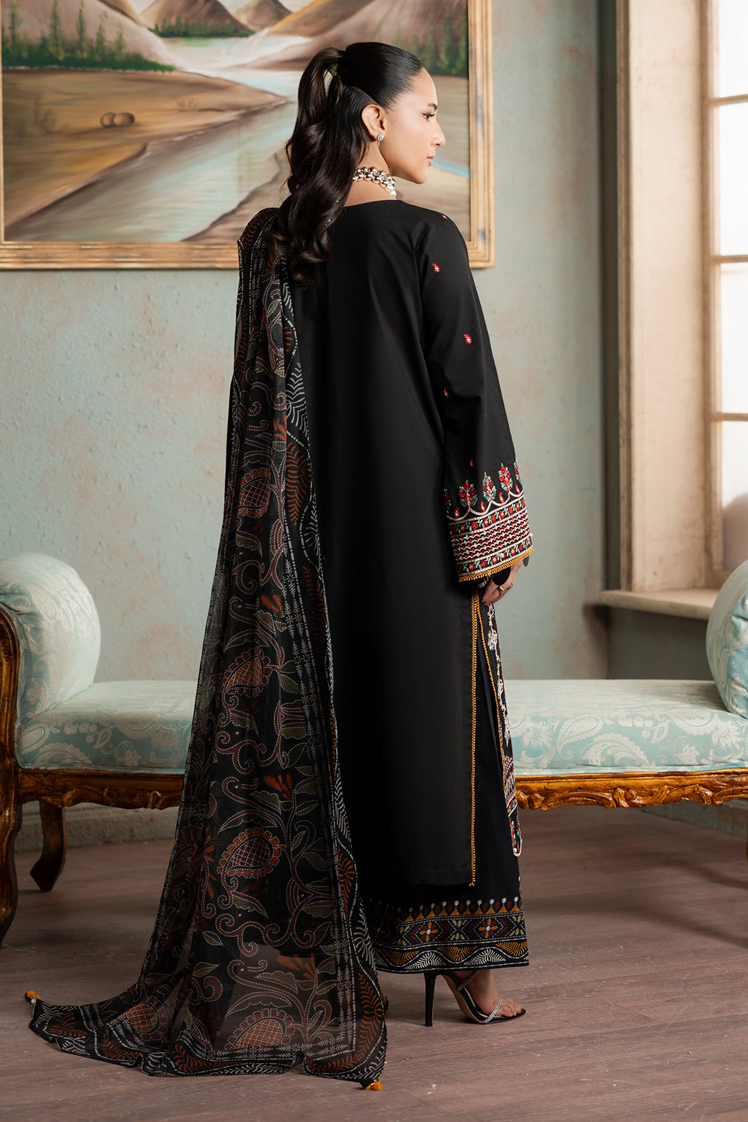 Embroidered Shirt Shalwar Dupatta - 0720