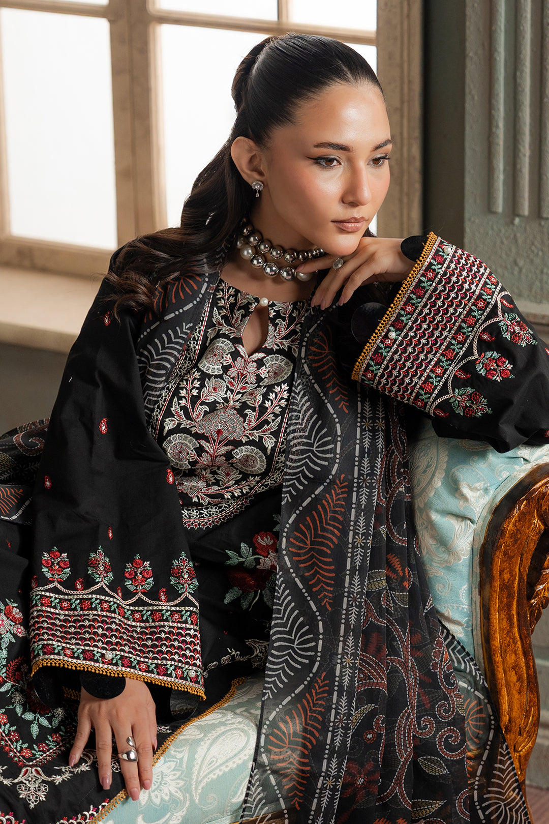 Embroidered Shirt Shalwar Dupatta - 0720
