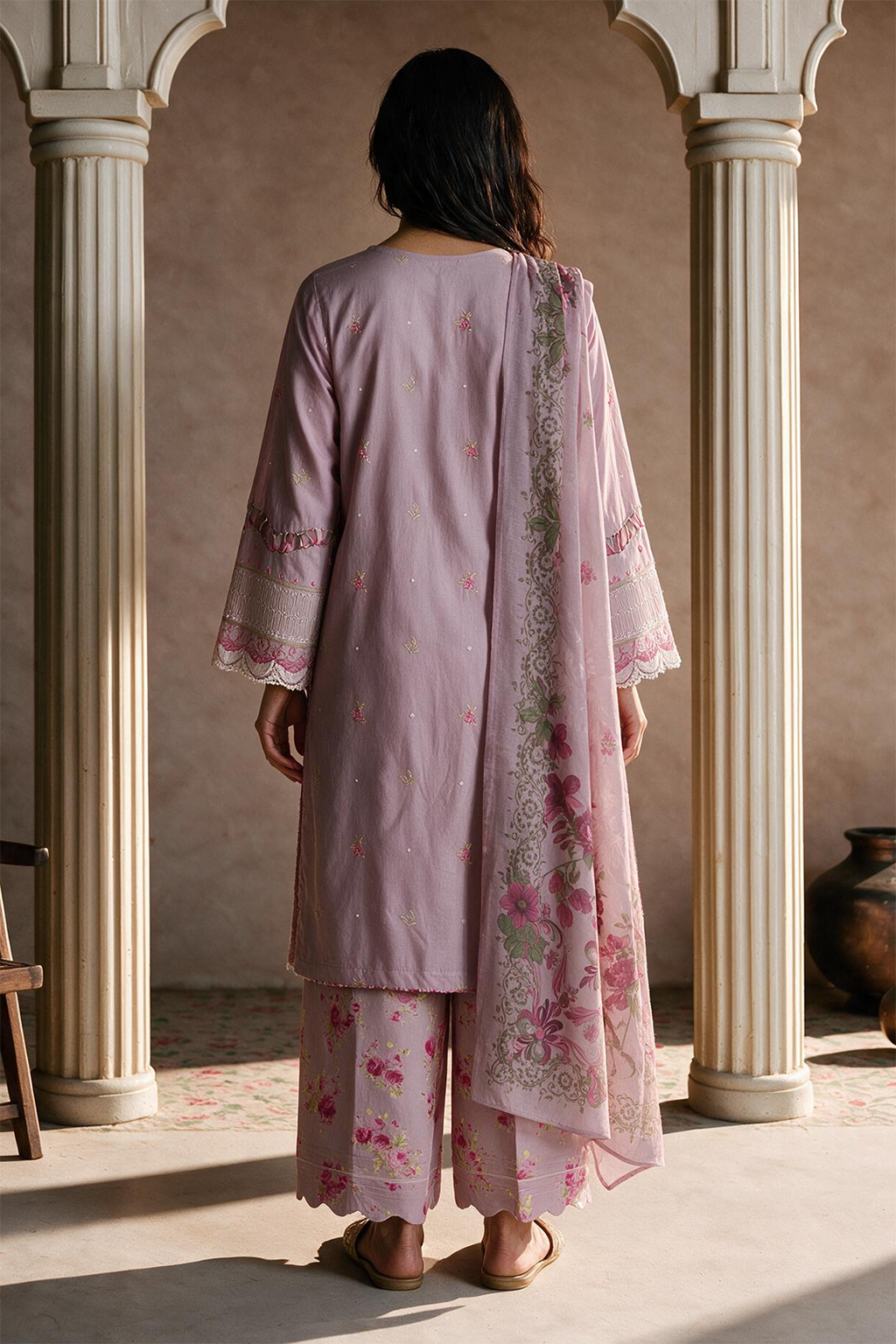 Embroidered Shirt Shalwar Dupatta - 0721