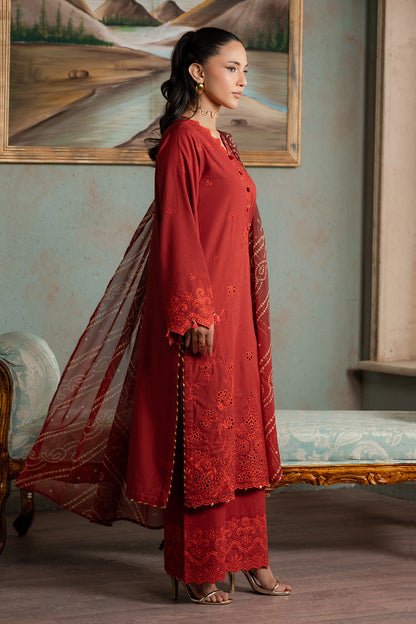 Embroidered Shirt Shalwar Dupatta - 0722
