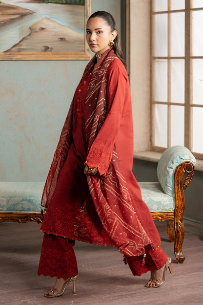 Embroidered Shirt Shalwar Dupatta - 0722