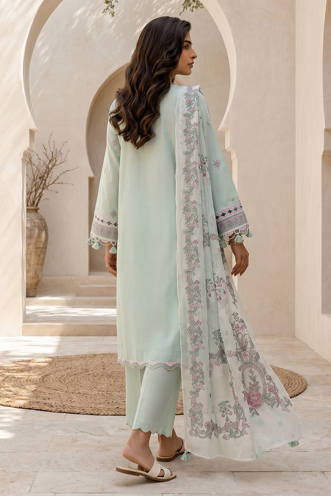 Embroidered Shirt Shalwar Dupatta - 0723