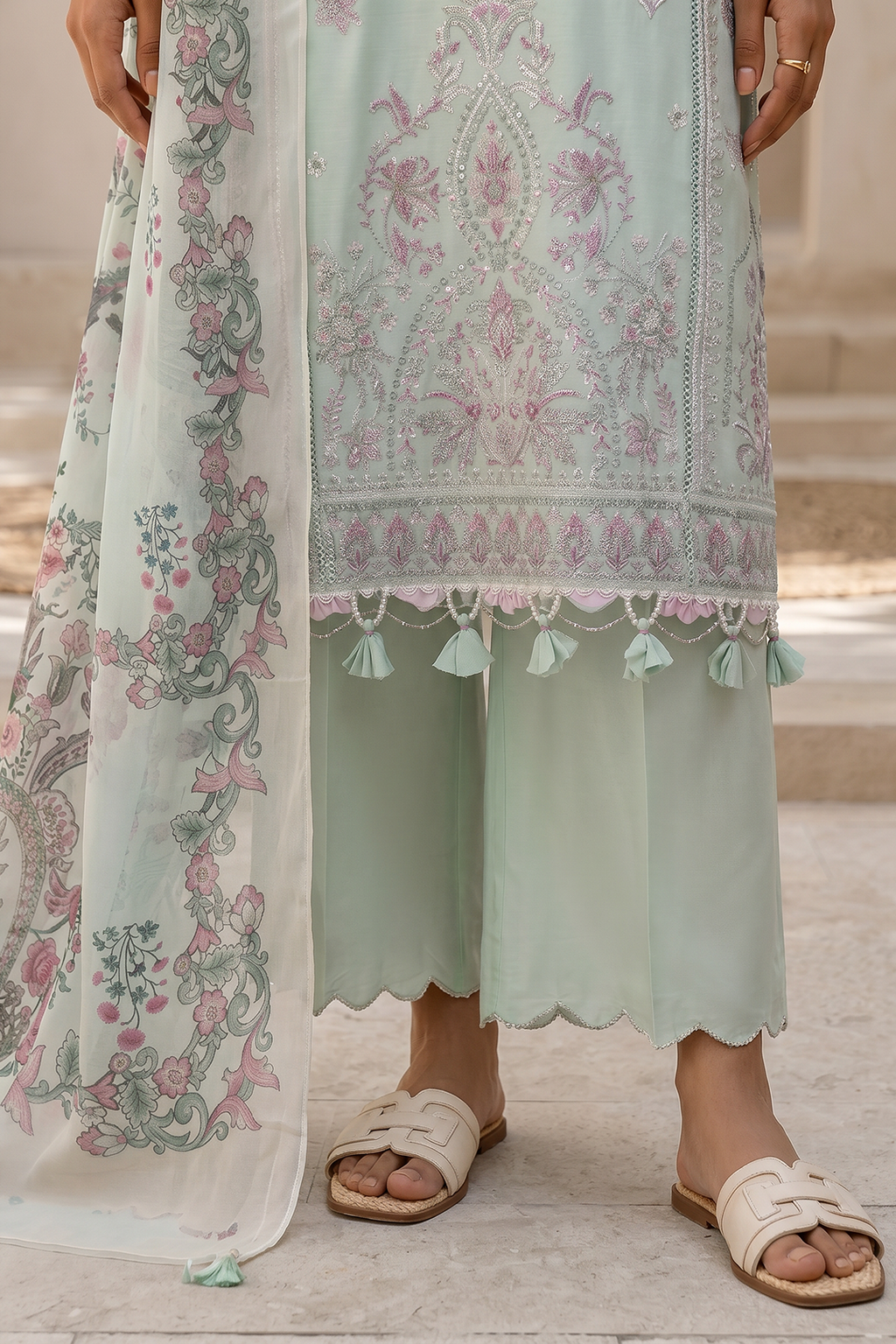 Embroidered Shirt Shalwar Dupatta - 0723