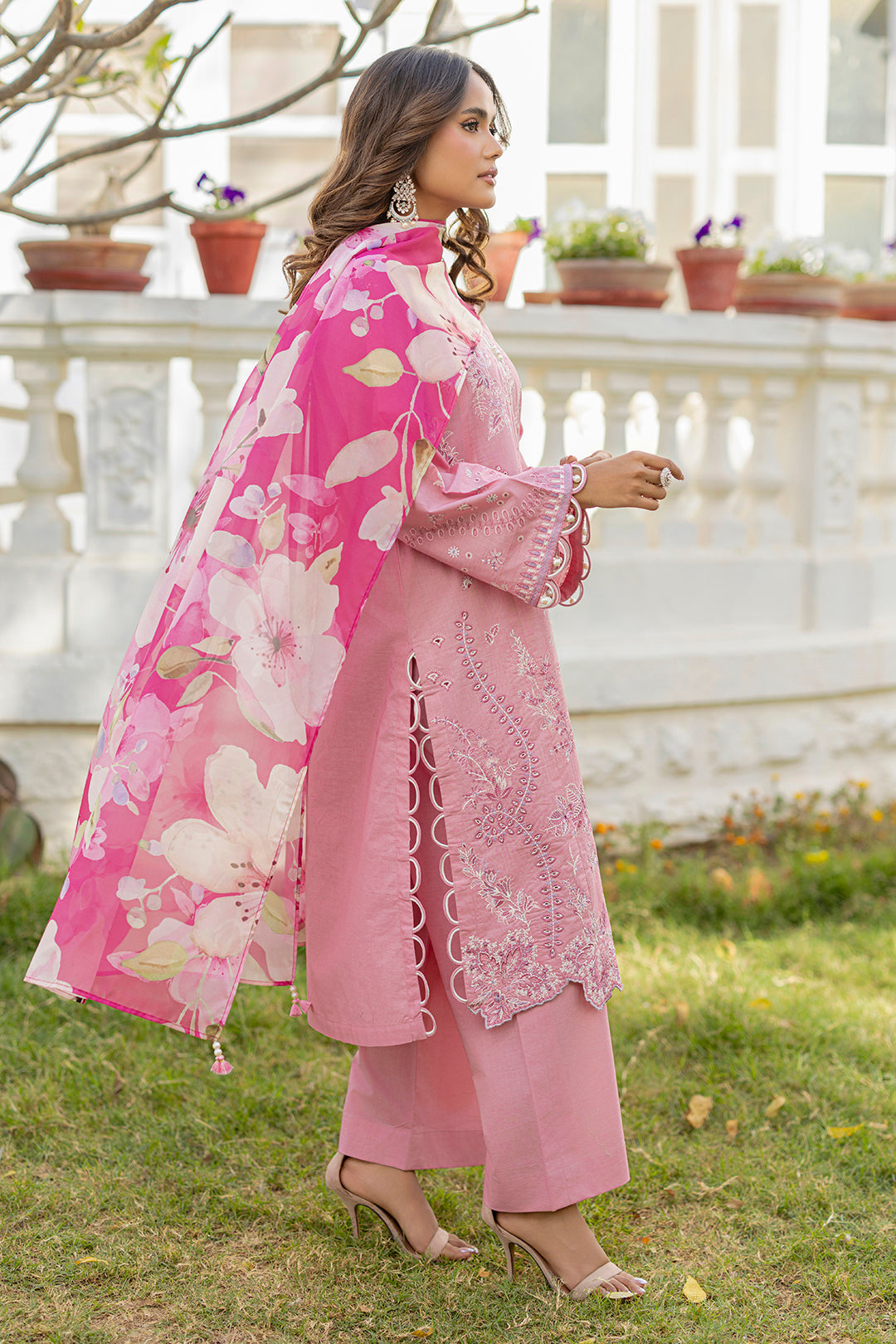 Embroidered Shirt Shalwar Dupatta - 0724