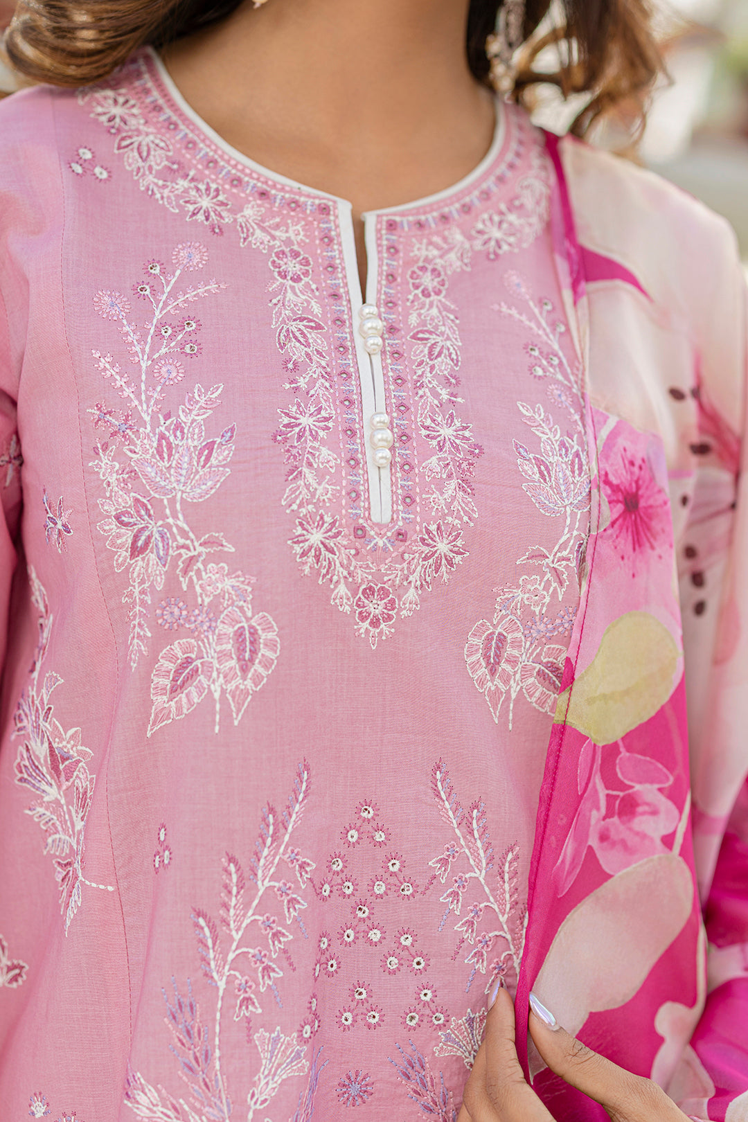 Embroidered Shirt Shalwar Dupatta - 0724