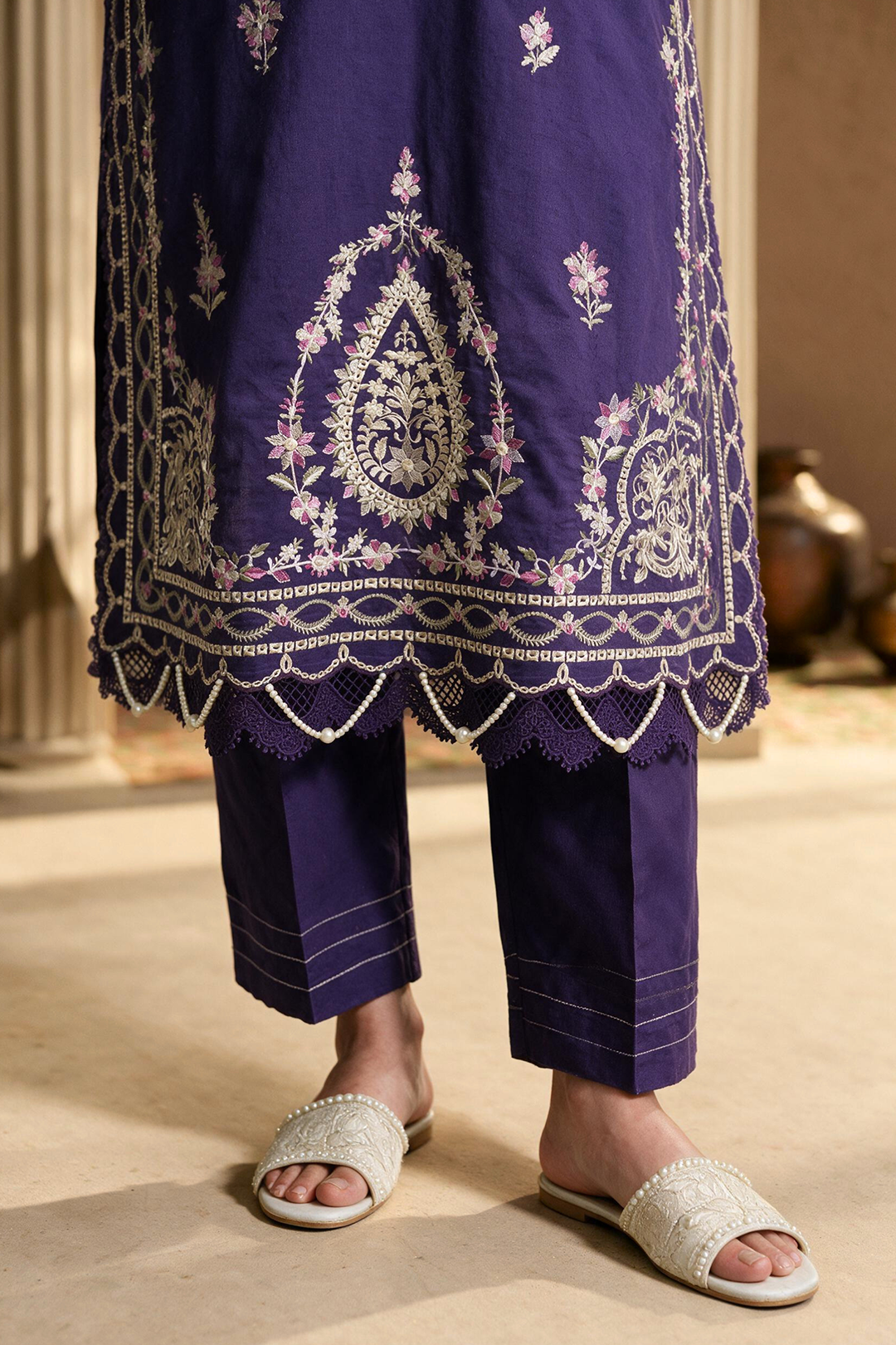 Embroidered Shirt Shalwar Dupatta - 0725