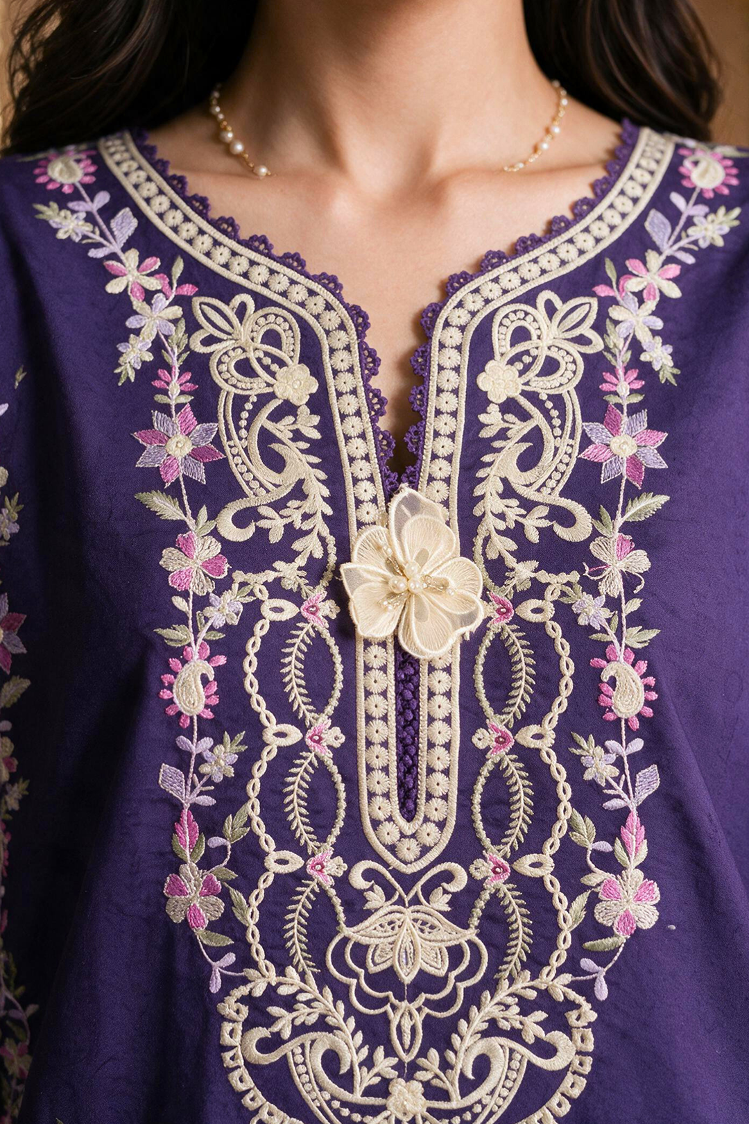 Embroidered Shirt Shalwar Dupatta - 0725