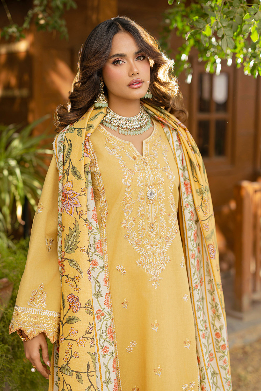 Embroidered Shirt Shalwar Dupatta - 0726