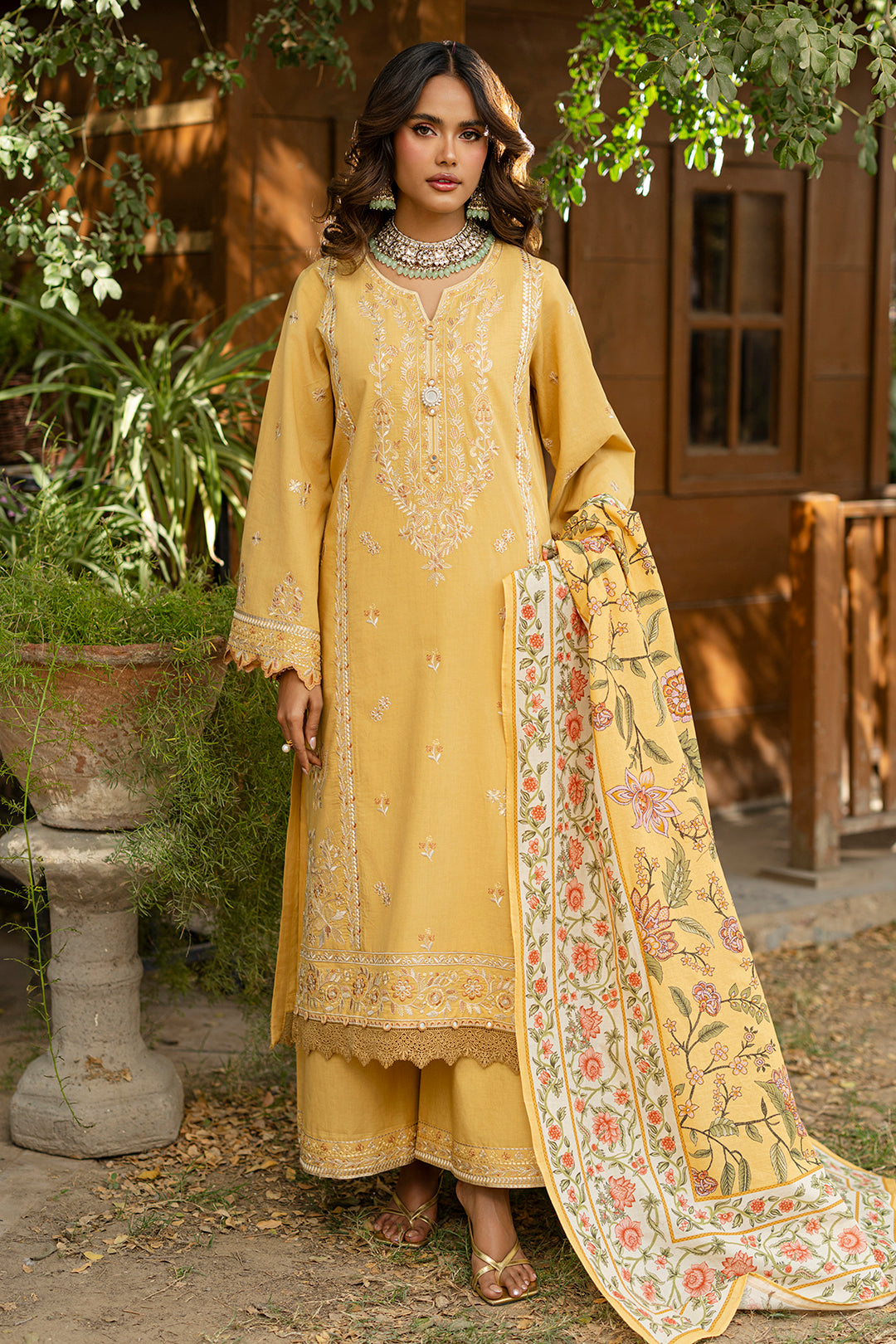 Embroidered Shirt Shalwar Dupatta - 0726