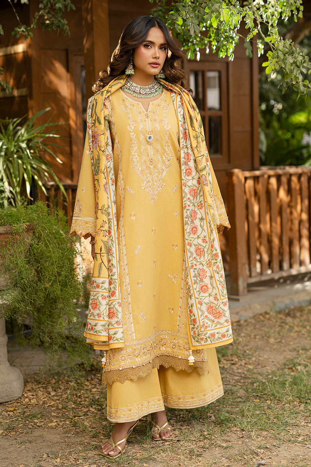 Embroidered Shirt Shalwar Dupatta - 0726