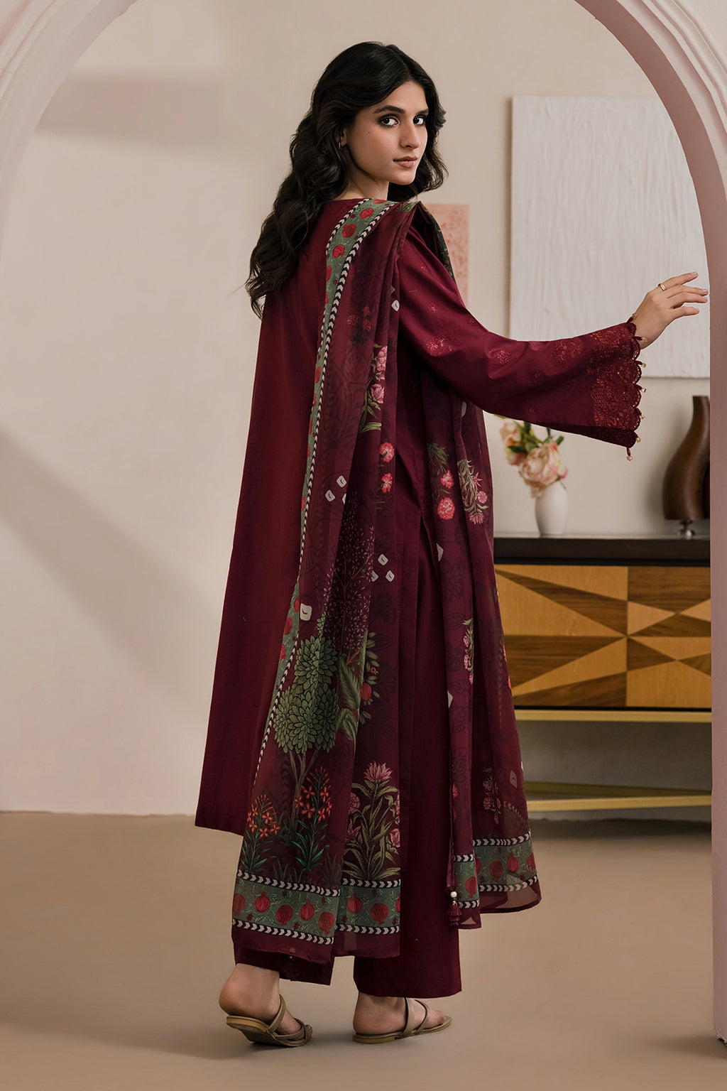 Embroidered Shirt Shalwar Dupatta - 0728