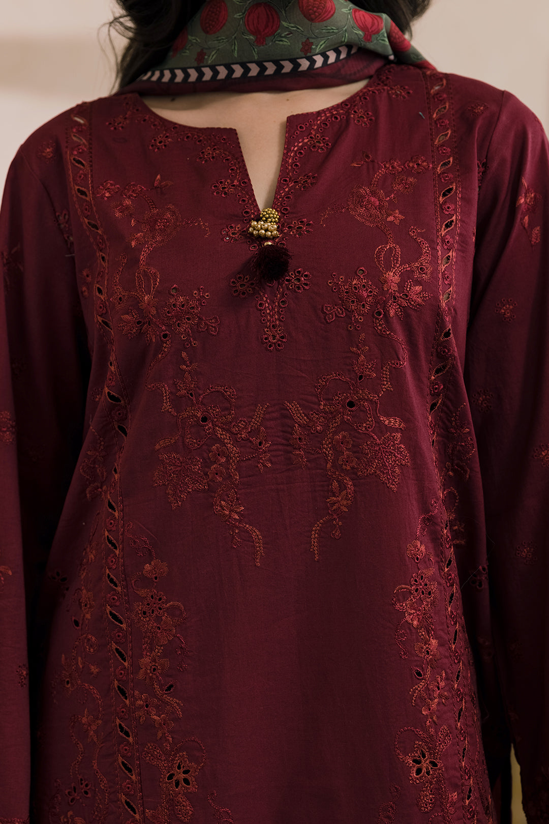 Embroidered Shirt Shalwar Dupatta - 0728
