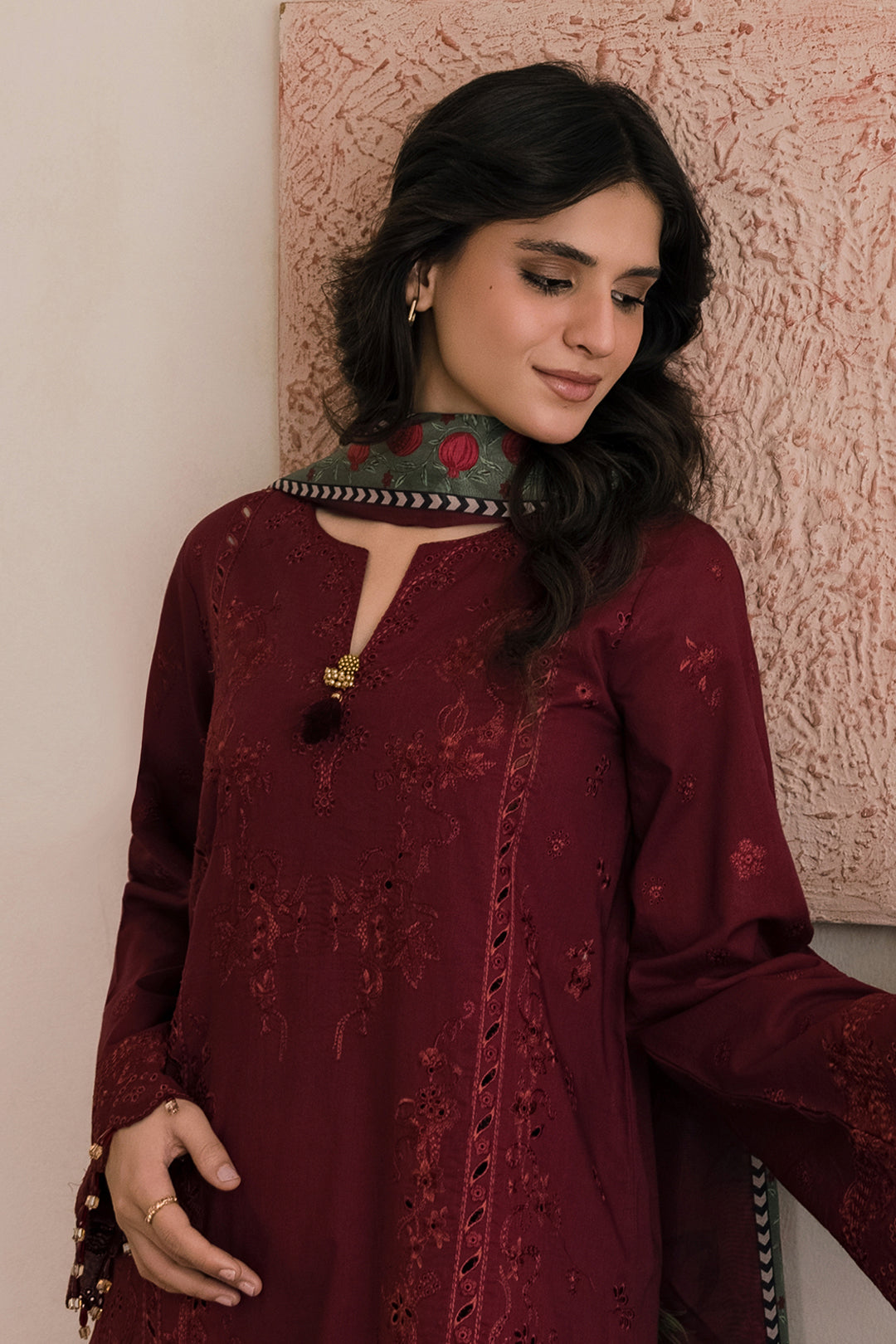 Embroidered Shirt Shalwar Dupatta - 0728