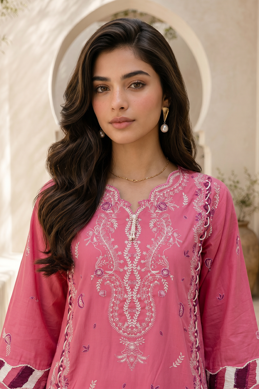 Embroidered Shirt Shalwar Dupatta - 0729