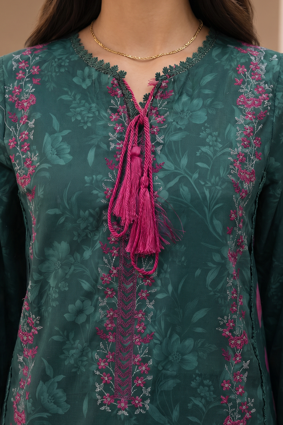 Embroidered Shirt Shalwar Dupatta - 0773