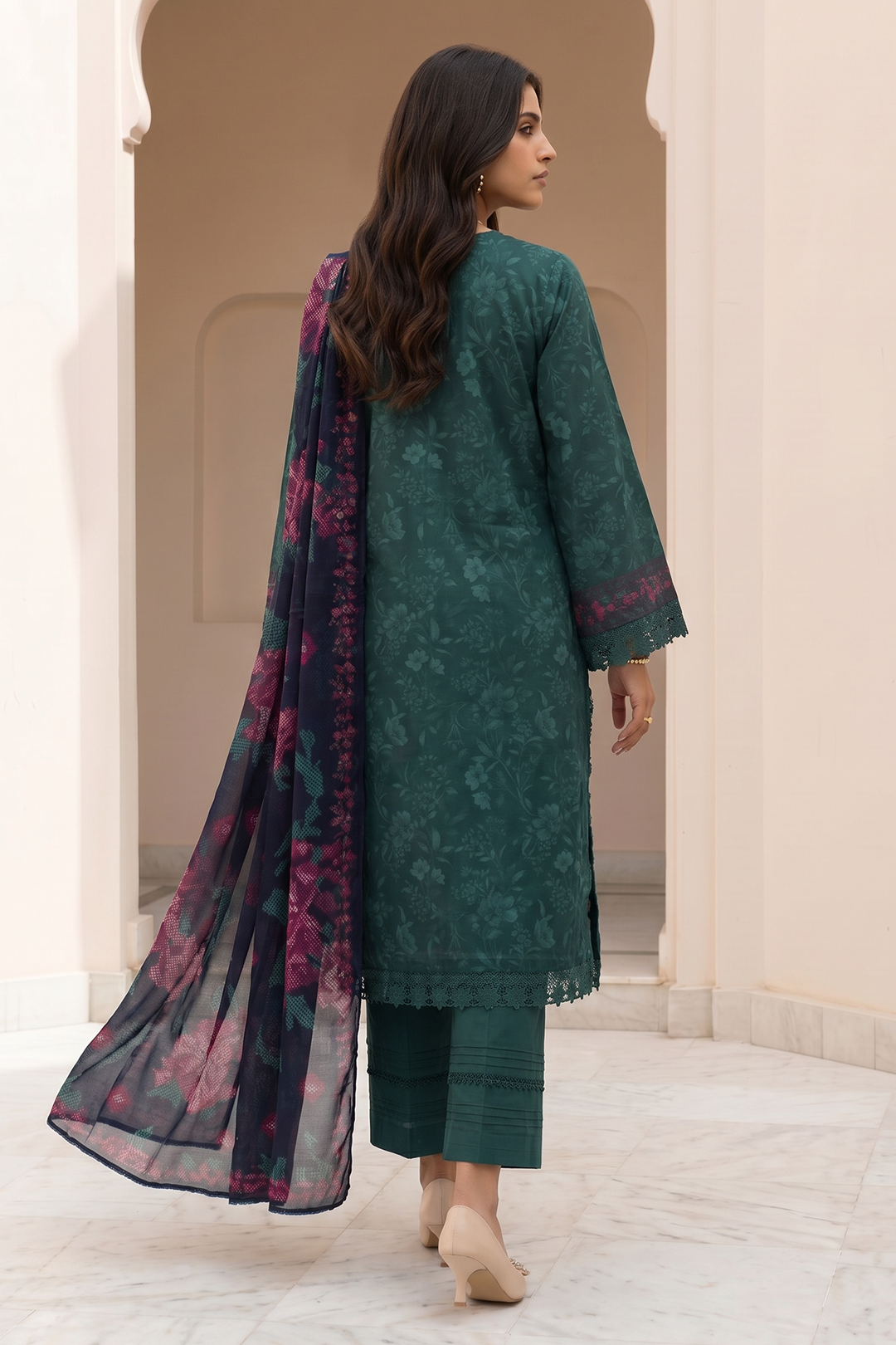 Embroidered Shirt Shalwar Dupatta - 0773