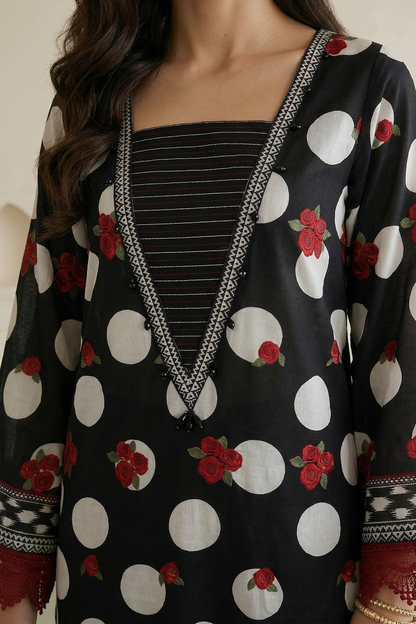 Embroidered Shirt Shalwar Dupatta - 0777