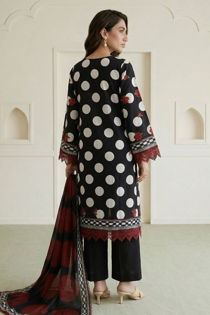 Embroidered Shirt Shalwar Dupatta - 0777
