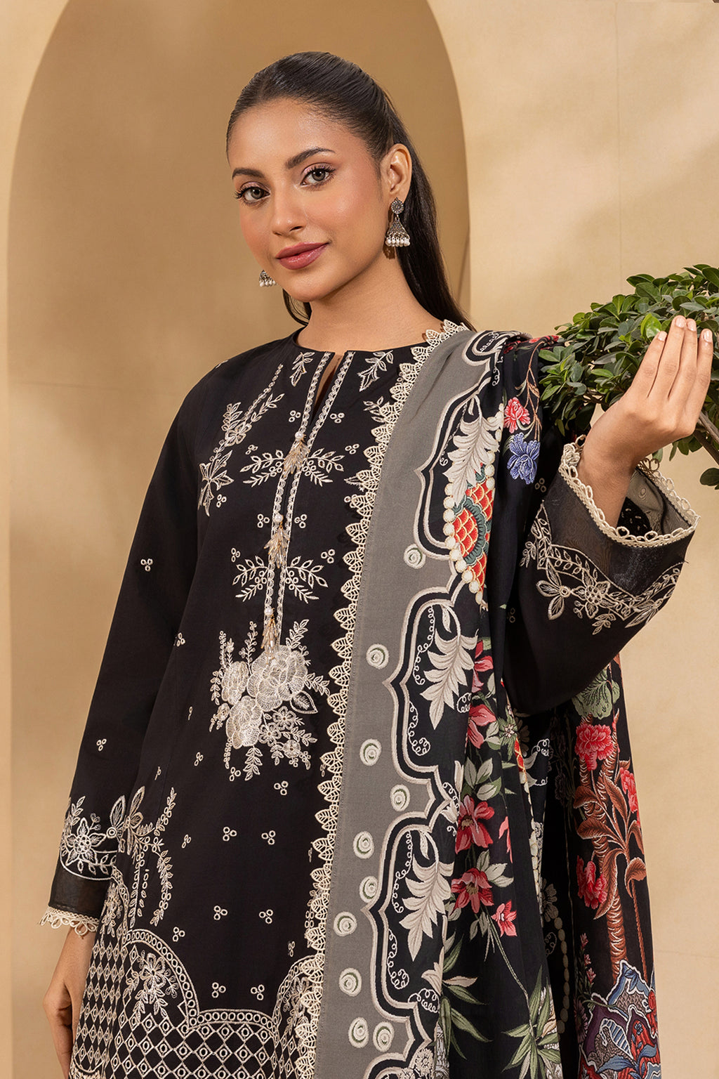 Embroidered Shirt Shalwar Dupatta - 0778